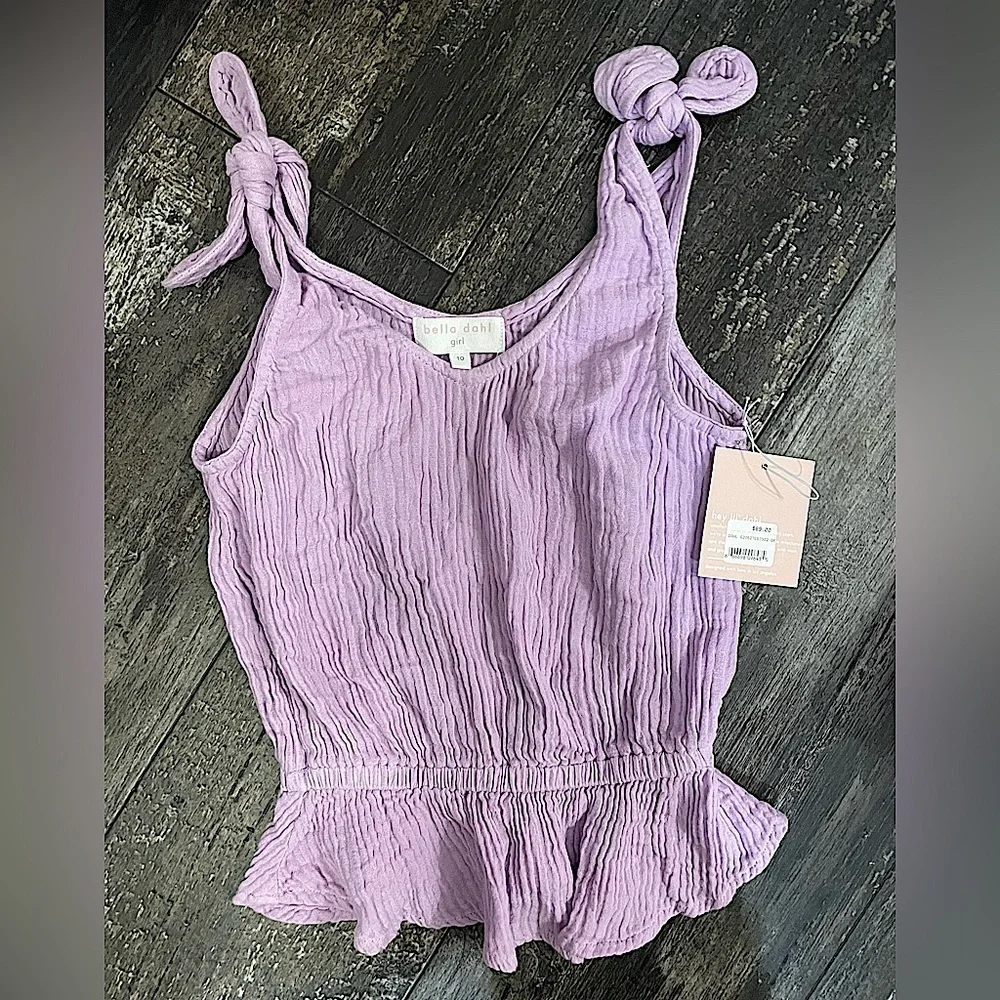 Nwt Bella Dahl Girls tied knot Tank Top Size 10